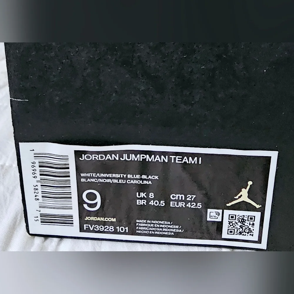 Nike Air Jordan Jumpman Team 1 FV3928 101 Men's Size 9 - Picture 11 of 12